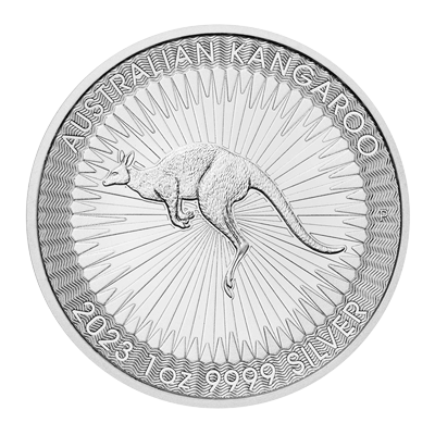 A picture of a 1oz Silver Australian Kangaroo (2023)